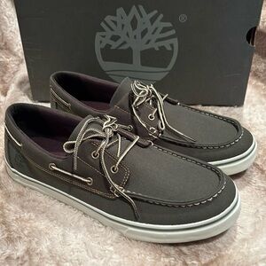 Timberland Earthkeepers Oxford canvas boat shoe size 11 olive green